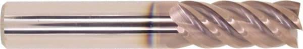 Millstar - 12mm, 5 Flute, Single End, Solid Carbide, 0.5mm Corner Radius End Mill - 76mm OAL, Right Hand Flute, 30mm LOC, Right Hand Cut - Eagle Tool & Supply