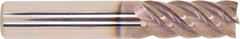 Millstar - 12mm, 5 Flute, Single End, Solid Carbide, 0.5mm Corner Radius End Mill - 76mm OAL, Right Hand Flute, 30mm LOC, Right Hand Cut - Eagle Tool & Supply
