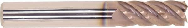 Millstar - 10mm, 5 Flute, Single End, Solid Carbide, 1mm Corner Radius End Mill - 63mm OAL, Right Hand Flute, 25mm LOC, Right Hand Cut - Eagle Tool & Supply