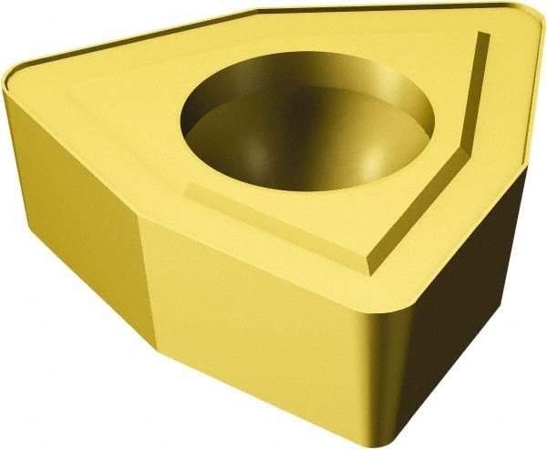 Sandvik Coromant - WCMX030208 53 235 Grade Carbide Indexable Insert Drill - TiCN/TiN Coated, Trigon, 0.2252" Inscr Circle, 0.0937" Thick, 0.0315" Cnr Rad, 7° Relief Angle - Eagle Tool & Supply