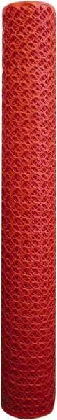 Tenax - 100' Long x 4' High, Orange Temporary Warning Barrier Fence - 1-1/2" x 1-1/2" Mesh - Eagle Tool & Supply