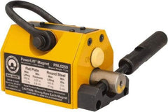 Mag-Mate - 250 Lb Load Capacity, Magnetic Lifter - 6-5/8" High x 2-5/8" Wide, 2" Head/Holder Diam, 2 Poles, For Use with Flat & Round Ferrous Metal - Eagle Tool & Supply