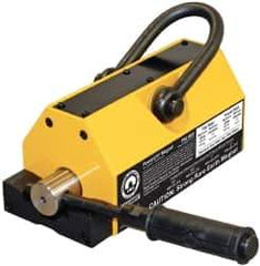 Mag-Mate - 1,600 Lb Load Capacity, Magnetic Lifter - 8-7/8" High x 4-7/8" Wide, 4" Head/Holder Diam, 2 Poles, For Use with Flat & Round Ferrous Metal - Eagle Tool & Supply