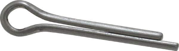 Made in USA - 5/32" Diam x 1" Long Extended Prong Cotter Pin - Grade 18-8, Uncoated, Stainless Steel - Eagle Tool & Supply