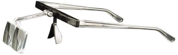 Made in USA - 2x Magnification, Ophthalmic Polymer, Rectangular Magnifier - 2 Inch Long x 1 Inch Wide Lens, Eyeglass Frame Mount, 10 Inch Focal Distance, 2 Inch Long - Eagle Tool & Supply