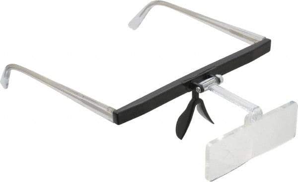Made in USA - 2.25x Magnification, Ophthalmic Polymer, Rectangular Magnifier - 2 Inch Long x 1 Inch Wide Lens, Eyeglass Frame Mount, 8 Inch Focal Distance, 2 Inch Long - Eagle Tool & Supply