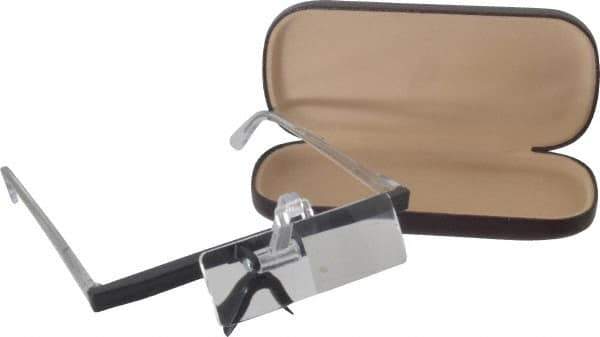 Made in USA - 2.75x Magnification, Ophthalmic Polymer, Rectangular Magnifier - 2 Inch Long x 1 Inch Wide Lens, Eyeglass Frame Mount, 6 Inch Focal Distance, 2 Inch Long - Eagle Tool & Supply