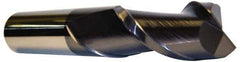 Accupro - 1", 1-3/4" LOC, 1" Shank Diam, 4" OAL, 2 Flute, Solid Carbide Square End Mill - Single End, AlTiN Finish, Spiral Flute, 40° Helix, Centercutting, Right Hand Cut, Right Hand Flute - Eagle Tool & Supply