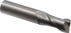 Accupro - 3/4", 1-1/2" LOC, 3/4" Shank Diam, 4" OAL, 2 Flute, Solid Carbide Square End Mill - Single End, Uncoated, Spiral Flute, 40° Helix, Centercutting, Right Hand Cut, Right Hand Flute - Eagle Tool & Supply