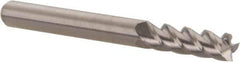 Accupro - 3/16", 5/8" LOC, 3/16" Shank Diam, 2" OAL, 4 Flute, Solid Carbide Square End Mill - Single End, Uncoated, Spiral Flute, 40° Helix, Centercutting, Right Hand Cut, Right Hand Flute - Eagle Tool & Supply