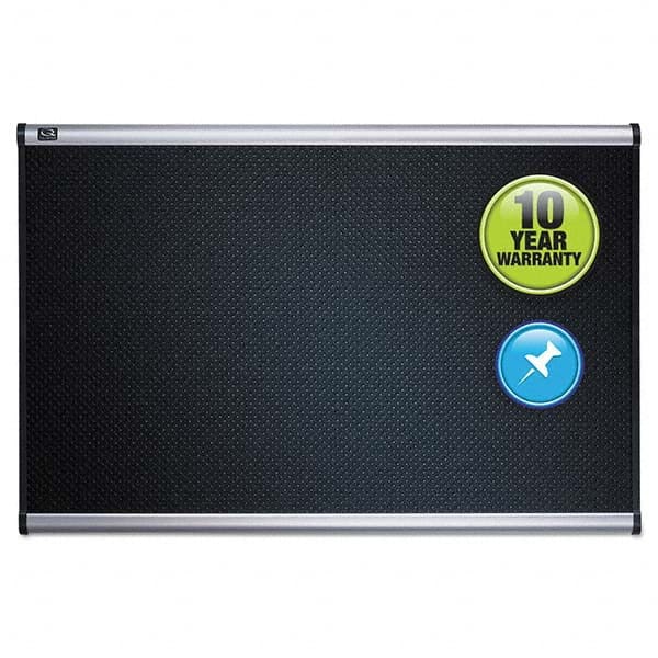 Quartet - Cork Bulletin Boards Style: Embossed Foam Bulletin Color: Black - Eagle Tool & Supply