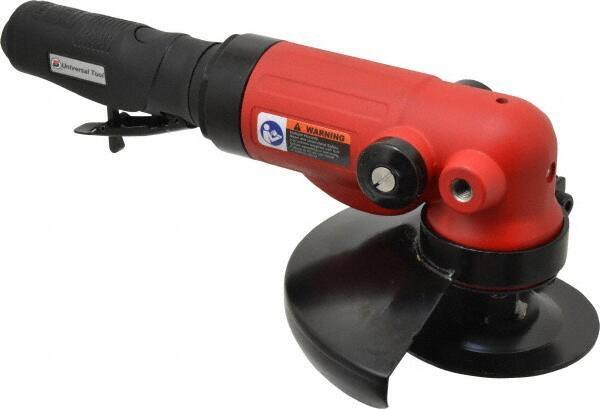 Universal Tool - 7" Wheel Diam, 7,500 RPM, Pneumatic Angle & Disc Grinder - 5/8-11 Spindle, 28 CFM, Side Exhaust - Eagle Tool & Supply