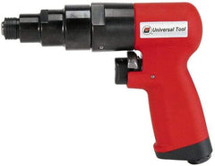 Universal Tool - 1/4" Bit Holder, 2,000 RPM, Pistol Grip Handle Air Screwdriver - 10 to 55 In/Lb Torque, 4 CFM - Eagle Tool & Supply