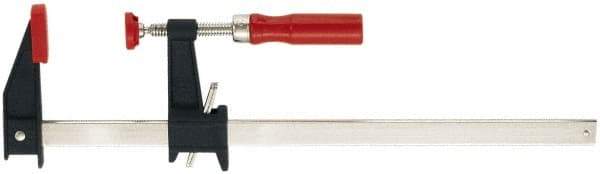 Bessey - 12" Capacity, 5" Throat Depth Cast Iron Bar Clamp - 1,200 Lb Clamping Pressure, 16" OAL - Eagle Tool & Supply