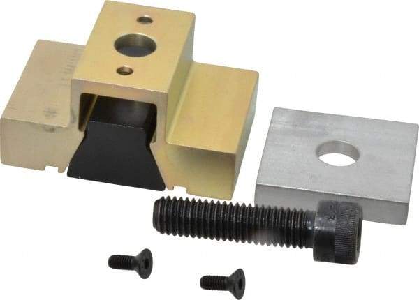 Mitee-Bite - 3,500 Lb Holding Force Single T-Slot Machinable Wedge Clamp - 3" Wide x 1.215" Deep x 1-1/2" High Base, 28.3 Lb/Ft Torque, 1/2-13 Screw Thread - Eagle Tool & Supply