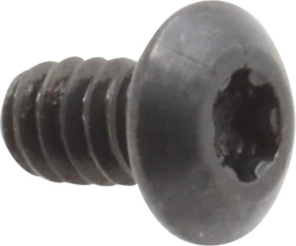 Camcar - #6-32 UNC Torx Plus Drive, Button Screw - Alloy Steel, Black Oxide Finish, Fully Threaded, 1/4" Length Under Head - Eagle Tool & Supply