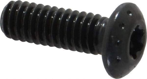 Camcar - #8-32 UNC Torx Plus Drive, Button Screw - Alloy Steel, Black Oxide Finish, Fully Threaded, 1/2" Length Under Head - Eagle Tool & Supply