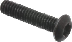 Camcar - #8-32 UNC Torx Plus Drive, Button Screw - Alloy Steel, Black Oxide Finish, Fully Threaded, 3/4" Length Under Head - Eagle Tool & Supply