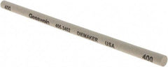 Made in USA - 400 Grit Aluminum Oxide Round Polishing Stone - Medium Grade, 1/4" Wide x 6" Long x 1/4" Thick - Eagle Tool & Supply