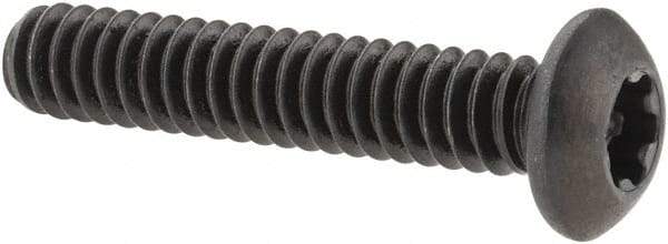 Camcar - #10-24 UNC Torx Plus Drive, Button Screw - Alloy Steel, Black Oxide Finish, Fully Threaded, 1" Length Under Head - Eagle Tool & Supply