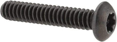 Camcar - #10-24 UNC Torx Plus Drive, Button Screw - Alloy Steel, Black Oxide Finish, Fully Threaded, 1" Length Under Head - Eagle Tool & Supply