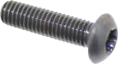 Camcar - #10-32 UNF Torx Plus Drive, Button Screw - Alloy Steel, Black Oxide Finish, Fully Threaded, 3/4" Length Under Head - Eagle Tool & Supply