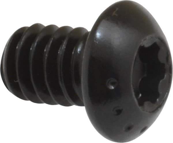 Camcar - 1/4-20 UNC Torx Plus Drive, Button Screw - Alloy Steel, Black Oxide Finish, Fully Threaded, 3/8" Length Under Head - Eagle Tool & Supply