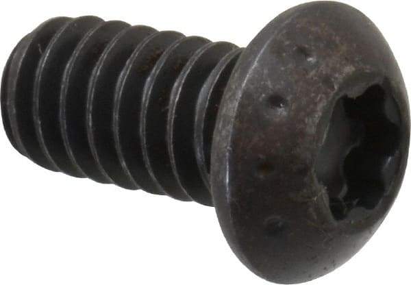Camcar - 1/4-20 UNC Torx Plus Drive, Button Screw - Alloy Steel, Black Oxide Finish, Fully Threaded, 1/2" Length Under Head - Eagle Tool & Supply