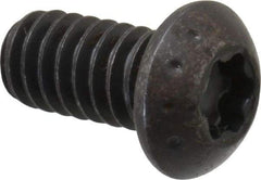Camcar - 1/4-20 UNC Torx Plus Drive, Button Screw - Alloy Steel, Black Oxide Finish, Fully Threaded, 1/2" Length Under Head - Eagle Tool & Supply