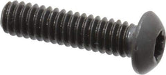 Camcar - 1/4-20 UNC Torx Plus Drive, Button Screw - Alloy Steel, Black Oxide Finish, Fully Threaded, 1" Length Under Head - Eagle Tool & Supply