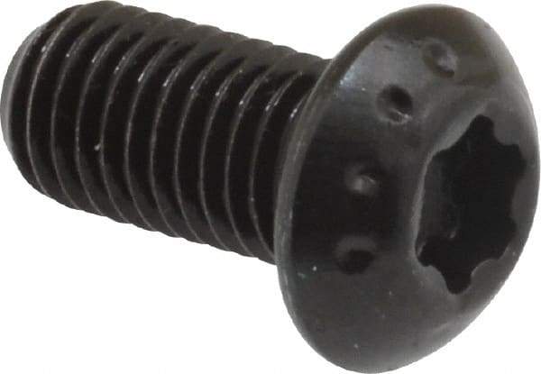 Camcar - 1/4-28 UNF Torx Plus Drive, Button Screw - Alloy Steel, Black Oxide Finish, Fully Threaded, 1/2" Length Under Head - Eagle Tool & Supply
