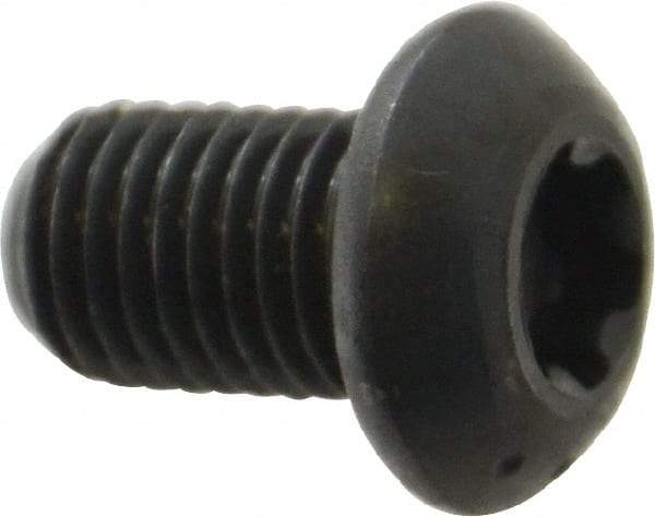 Camcar - 5/16-24 UNF Torx Plus Drive, Button Screw - Alloy Steel, Black Oxide Finish, Fully Threaded, 1/2" Length Under Head - Eagle Tool & Supply
