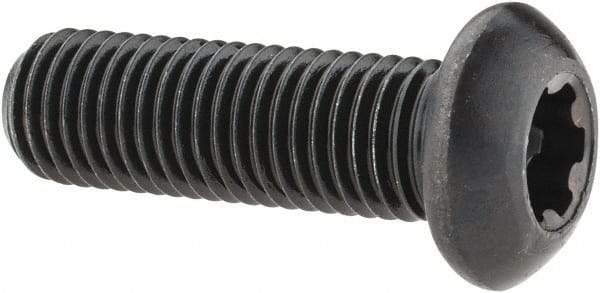 Camcar - 5/16-24 UNF Torx Plus Drive, Button Screw - Alloy Steel, Black Oxide Finish, Fully Threaded, 1" Length Under Head - Eagle Tool & Supply