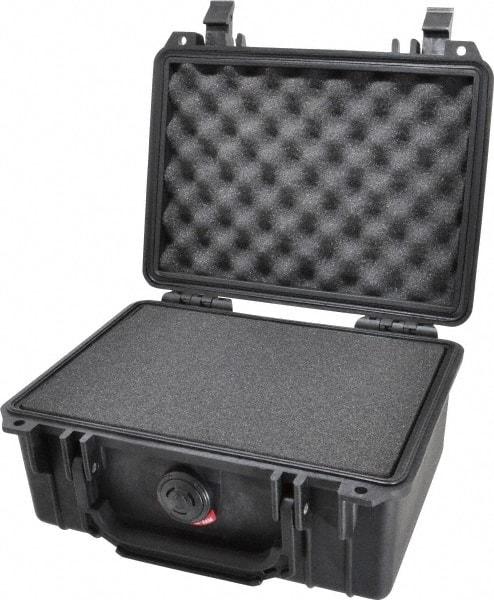Pelican Products, Inc. - 7-51/64" Wide x 7-9/16" Deep x 4-19/64" High, Clamshell Hard Case - Black, Plastic - Eagle Tool & Supply