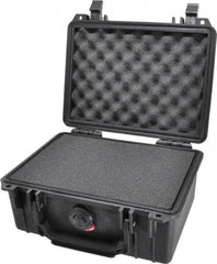 Pelican Products, Inc. - 7-51/64" Wide x 7-9/16" Deep x 4-19/64" High, Clamshell Hard Case - Black, Plastic - Eagle Tool & Supply