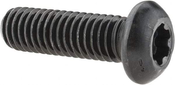 Camcar - 3/8-16 UNC Torx Plus Drive, Button Screw - Alloy Steel, Black Oxide Finish, Fully Threaded, 1-1/4" Length Under Head - Eagle Tool & Supply