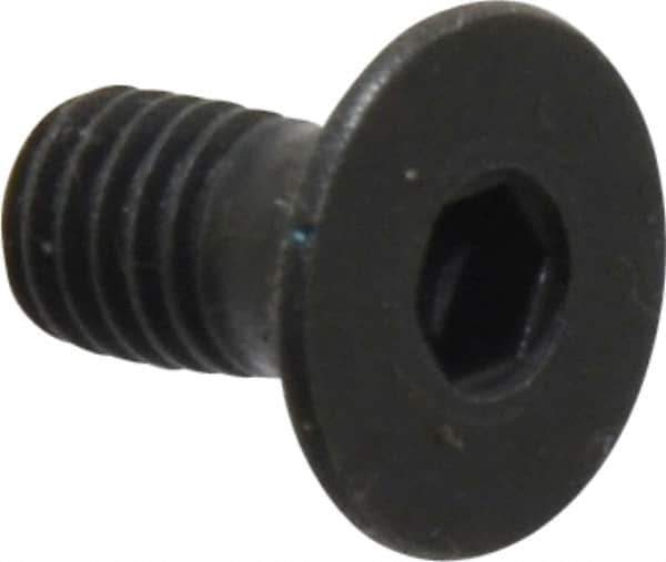 Holo-Krome - M5x0.80 Metric Coarse Hex Socket Drive, 90° Flat Screw - Grade 12.9 Alloy Steel, Black Oxide Finish, Fully Threaded, 10mm OAL - Eagle Tool & Supply