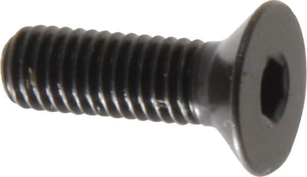 Holo-Krome - M5x0.80 Metric Coarse Hex Socket Drive, 90° Flat Screw - Grade 12.9 Alloy Steel, Black Oxide Finish, Fully Threaded, 16mm OAL - Eagle Tool & Supply