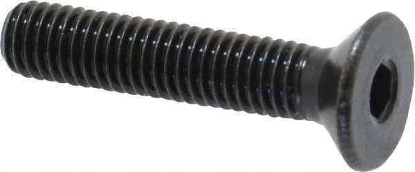 Holo-Krome - M5x0.80 Metric Coarse Hex Socket Drive, 90° Flat Screw - Grade 12.9 Alloy Steel, Black Oxide Finish, Fully Threaded, 25mm OAL - Eagle Tool & Supply