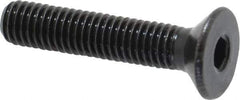 Holo-Krome - M5x0.80 Metric Coarse Hex Socket Drive, 90° Flat Screw - Grade 12.9 Alloy Steel, Black Oxide Finish, Fully Threaded, 25mm OAL - Eagle Tool & Supply