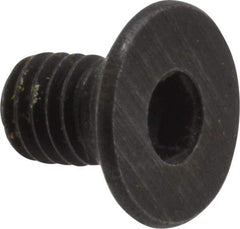 Holo-Krome - M6x1.00 Metric Coarse Hex Socket Drive, 90° Flat Screw - Grade 12.9 Alloy Steel, Black Oxide Finish, Fully Threaded, 10mm OAL - Eagle Tool & Supply