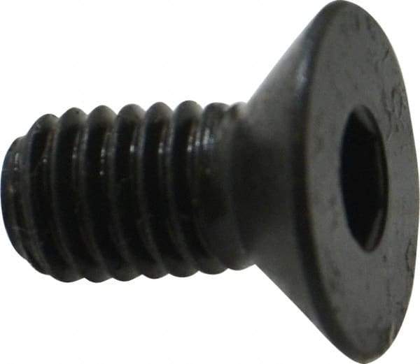 Holo-Krome - M6x1.00 Metric Coarse Hex Socket Drive, 90° Flat Screw - Grade 12.9 Alloy Steel, Black Oxide Finish, Fully Threaded, 12mm OAL - Eagle Tool & Supply