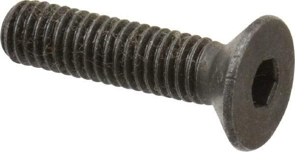 Holo-Krome - M6x1.00 Metric Coarse Hex Socket Drive, 90° Flat Screw - Grade 12.9 Alloy Steel, Black Oxide Finish, Fully Threaded, 25mm OAL - Eagle Tool & Supply