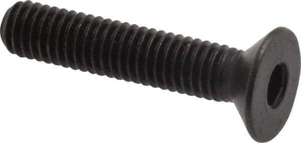 Holo-Krome - M6x1.00 Metric Coarse Hex Socket Drive, 90° Flat Screw - Grade 12.9 Alloy Steel, Black Oxide Finish, Fully Threaded, 30mm OAL - Eagle Tool & Supply