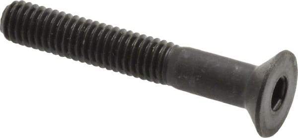 Holo-Krome - M6x1.00 Metric Coarse Hex Socket Drive, 90° Flat Screw - Grade 12.9 Alloy Steel, Black Oxide Finish, Partially Threaded, 40mm OAL - Eagle Tool & Supply
