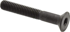 Holo-Krome - M6x1.00 Metric Coarse Hex Socket Drive, 90° Flat Screw - Grade 12.9 Alloy Steel, Black Oxide Finish, Partially Threaded, 40mm OAL - Eagle Tool & Supply