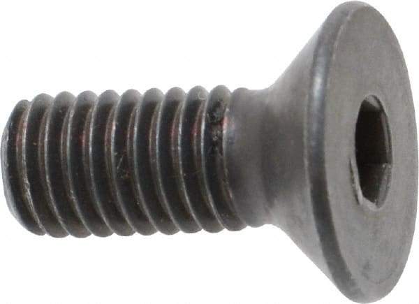 Holo-Krome - M8x1.25 Metric Coarse Hex Socket Drive, 90° Flat Screw - Grade 12.9 Alloy Steel, Black Oxide Finish, Fully Threaded, 20mm OAL - Eagle Tool & Supply
