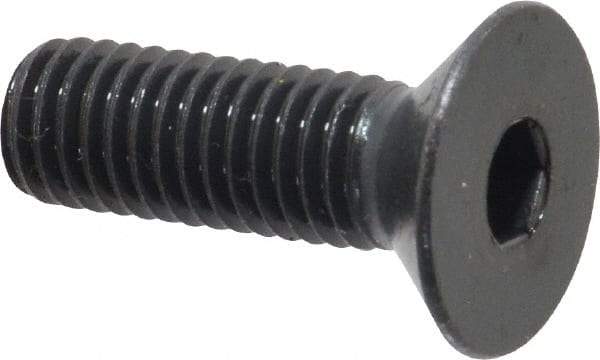 Holo-Krome - M8x1.25 Metric Coarse Hex Socket Drive, 90° Flat Screw - Grade 12.9 Alloy Steel, Black Oxide Finish, Fully Threaded, 25mm OAL - Eagle Tool & Supply