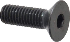 Holo-Krome - M8x1.25 Metric Coarse Hex Socket Drive, 90° Flat Screw - Grade 12.9 Alloy Steel, Black Oxide Finish, Fully Threaded, 25mm OAL - Eagle Tool & Supply