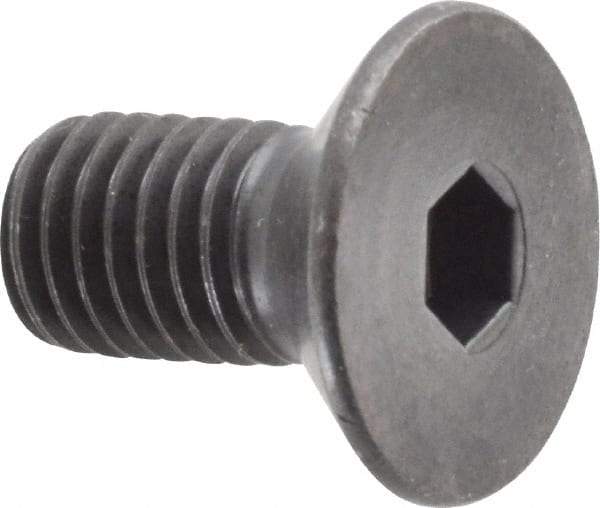 Holo-Krome - M10x1.50 Metric Coarse Hex Socket Drive, 90° Flat Screw - Grade 12.9 Alloy Steel, Black Oxide Finish, Fully Threaded, 20mm OAL - Eagle Tool & Supply